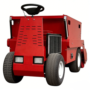 Tracteur de jardinage rouge avec moteur à essence et benne de chargement pour usage en jardin - Product Image 6