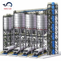 Silo à chaux boulonné pour usine de concentration de minerai avec convoyeur de déchargement à vis à double fond et station de ensachage robuste pour tonnes
