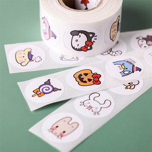 สติกเกอร์กันน้ำแบบม้วนสำหรับตกแต่งฮาโลวีน พิมพ์ลายด้วย UV สำหรับติดบนพื้นผิวเทียน ฉลากบรรจุภัณฑ์แบบกำหนดเอง ขายส่ง - Product Image 1