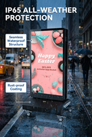 Afficheur numérique LCD portable extérieur à double face de 43 pouces, haute luminosité, classé IP65, Android Smart