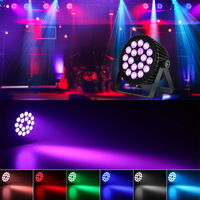 18 Projecteurs LED Par Slim 18W en Aluminium Moulé RGBWA+UV 6-en-1 Haute Luminosité Pleine Couleur pour Scène, Éclairage de Wash pour Discothèques, Fêtes et Événements