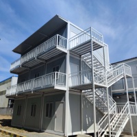 Maisons conteneurs modernes de luxe personnalisables : gain de temps et assemblage facile des maisons conteneurs à deux étages (supérieur et inférieur)