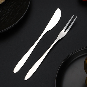 Stainless Steel Mooncake Knife And Fork Set Exquisite <b>Dessert</b> Cutlery For Mid Autumn Festival Gift - Product Image 4