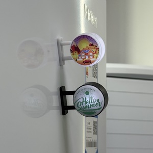 Magnetic Fridge <b>Stickers</b> Round White Light Strong Magnetic Creative Decor Birthday Gift Business Souvenirs - Product Image 3