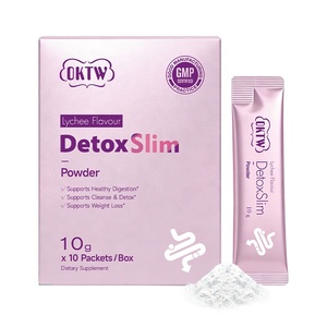 OKTW Detox Slim Poudre aromatisée à la litchi Favorise une digestion saine Détoxification Perte de poids Complément alimentaire 10g X10 sachets - Product Image 2