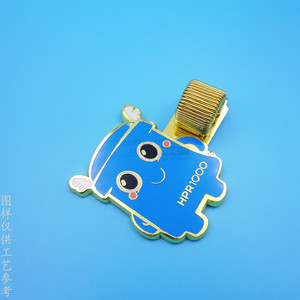 Metal <b>Pen</b> Clip Enamel Alloy 38mm Spring Loaded Anti Loss Design For Stationery Accessories - Product Image 1