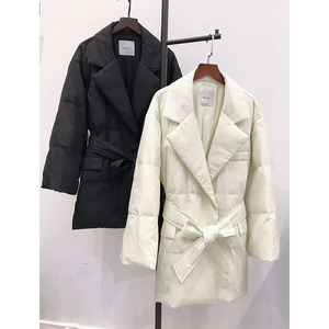 Chaqueta de plumón de <span class=keywords><strong>ganso</strong></span> blanco para <span class=keywords><strong>mujer</strong></span>, chaqueta holgada estilo Kimono, con cuello de traje, para invierno, <span class=keywords><strong>2022</strong></span> - Product Image 2