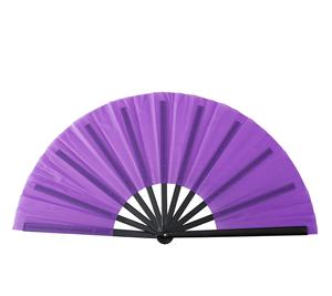 Décoration personnalisée noir grand ventilateur à main en bois pliant à impression personnalisée en bambou NP7248 - Product Image 4