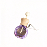 Bouteille diffuseur d'huiles essentielles ronde de 10 ml en gros, désodorisant de voiture à clipser sur grille d'aération, diffuseur de parfum, ornement parfumé