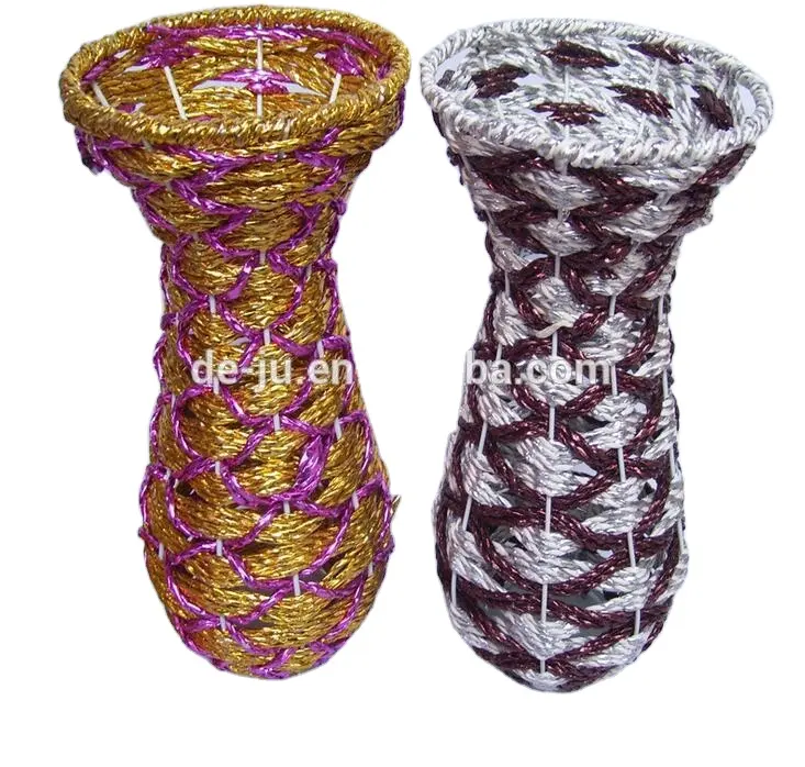 Wholesale Natural Rattan Wickers Large Mouth Cheap Wicker Flower Vases Storage