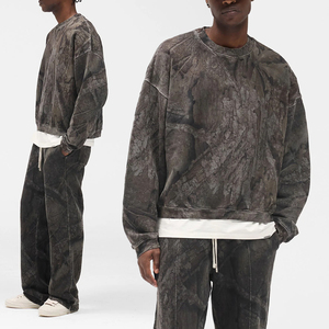 Sudaderas KINGSEN de Alta Calidad, Estampadas en Toda la Superficie, de Algodón, para Hombre, Cuello Redondo, Estilo Francés, Cortas, Ropa Urbana - Product Image 1