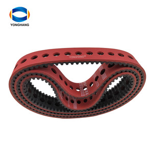 HTD8M-632-40 + 6 S8M-680-40 + 8 vffs thời gian ổ đĩa vành đai răng với dọc phim Vòng lỗ đỏ cao su lớp phủ kéo OEM hỗ trợ - Product Image 2