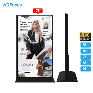 Afficheur numérique ultra-fin sans bordure de 55, 65, 75, 85, 98 pouces, écran plein écran, 4K UHD, Android, WiFi, <span class=keywords><strong>kiosque</strong></span> publicitaire avec CMS Cloud - Product Image 1