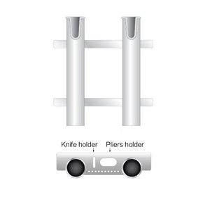 NEWMAJOR <span class=keywords><strong>Support</strong></span> de canne à pêche simple/<span class=keywords><strong>double</strong></span>/triple en matériau PP - Product Image 3