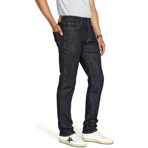 Moda Casual sólido transpirable recto Denim Jeans para hombres - Product Image 1