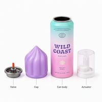 Capuchon de pulvérisation en aluminium pour aérosol, mignon, durable, non-rechargeable, personnalisable, pour vente en gros