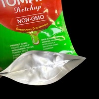 Pochette souple composite imprimée en couleur avec bec verseur, pour l'emballage de sauces, de ketchup et de sauce chili