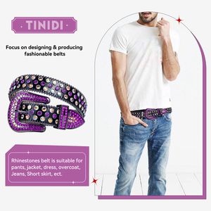 <span class=keywords><strong>Ceinture</strong></span> pour <span class=keywords><strong>homme</strong></span> personnalisée avec cristaux et strass, boucle en alliage motif léopard scintillant <span class=keywords><strong>Simon</strong></span> Sparkle - Product Image 5
