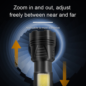 Linterna Recargable de Emergencia para Camping con Zoom Telescópico, Luz Láser Blanca Portátil de Doble Fuente y Alta Potencia para Exteriores - Product Image 3