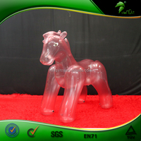 Cheval gonflable rose transparent Hongyi, jouet animal gonflable personnalisé et robuste, pour adulte, SPH