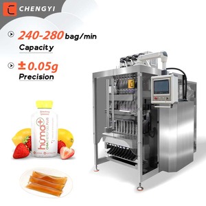 Automatic Multi Lane Stick Pack Irregular Shaped Sachet Liquid Sports Energy Gel Jelly Bar Packaging Machine - Product Image 1