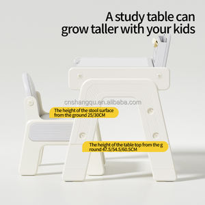 Table et chaises de jeu pour deux enfants VSUCH, jeu éducatif, dessin à la maison, construction de blocs, apprentissage, <span class=keywords><strong>devoirs</strong></span>, table d'activités en plastique pour enfants - Product Image 4