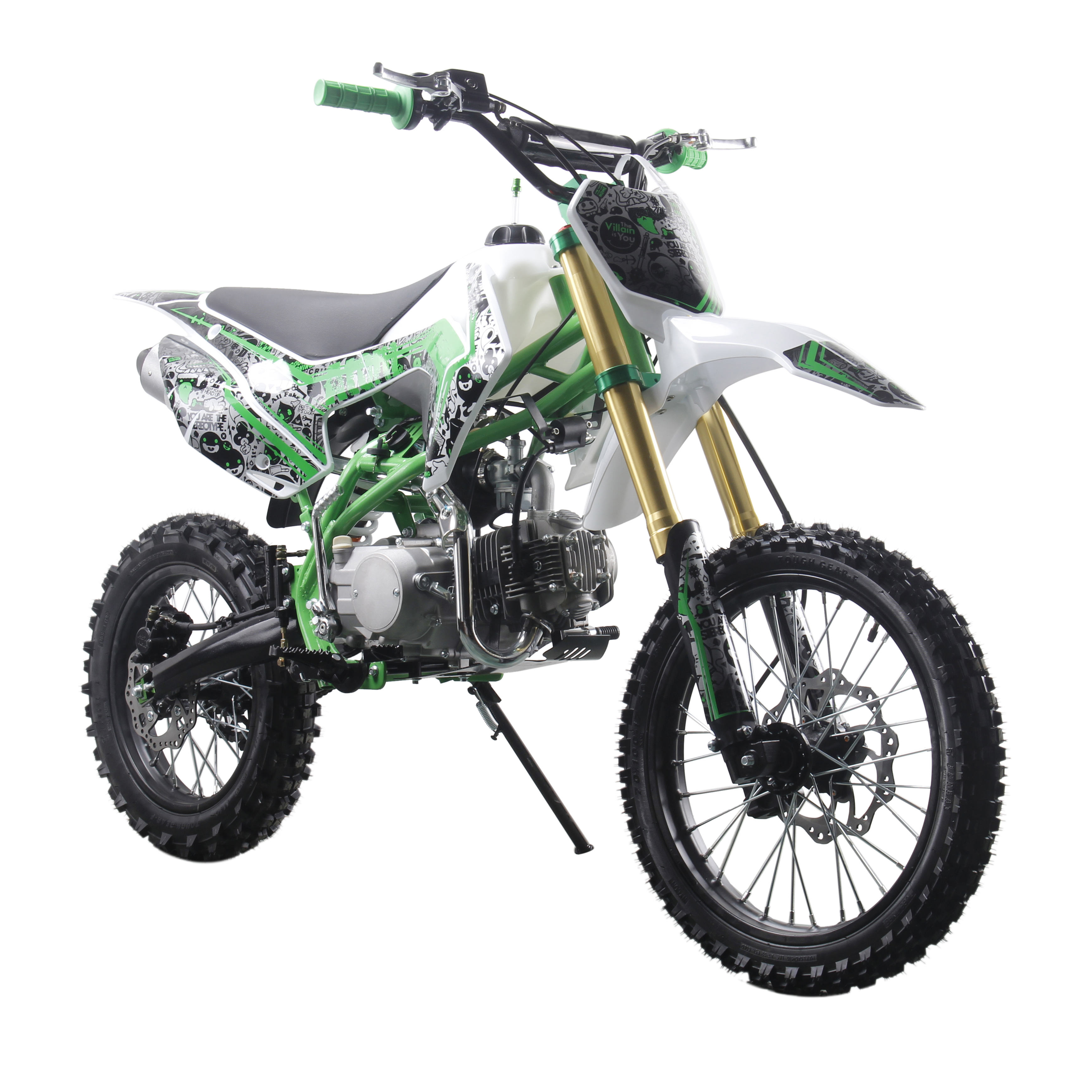 Manubrio In Alluminio Anodizzato Verde Per Pit Bike/Dirt Bike - 740mm, Tipo 18, Con Supporto - Foto 2