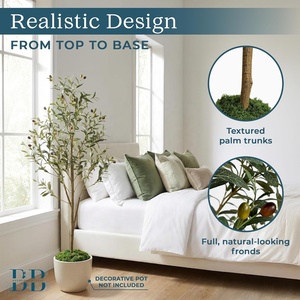 Albero di Ulivo Artificiale da 150 cm (5ft) con 720 <span class=keywords><strong>Foglie</strong></span>, Struttura in Plastica Resistente, Vaso in Plastica Nera - Decorazione per Matrimoni, Casa, Ufficio - Product Image 3
