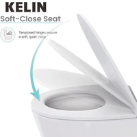 Toilette murale ronde en céramique avec cuvette à jupe élégante WC suspendus modernes peu encombrants pour salles de bains élégantes
