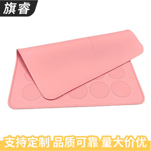 Silicone Placemat Square Anti-Slip Heat Insulating Table Mat Macaron Shape Solid Color Foldable For Dining Use - Product Image 2