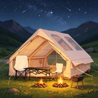 Tente pneumatique OEM 12 places - Beige, imperméable, directement de l'usine, pour voyages en famille, camping en plein air, portable, tissu Oxford 300D, quatre saisons, une tente