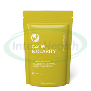 Ausreson OEM GABA Vitamin D3 L-theanine Gum Sleep & Calm Mood Suplemento L Theanine Gum Mint Calm and Clarity Gum - Product Image 1