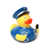Jouets de bain pour enfants canards en caoutchouc petits canards jaunes canards policiers professionnels personnalisation en gros