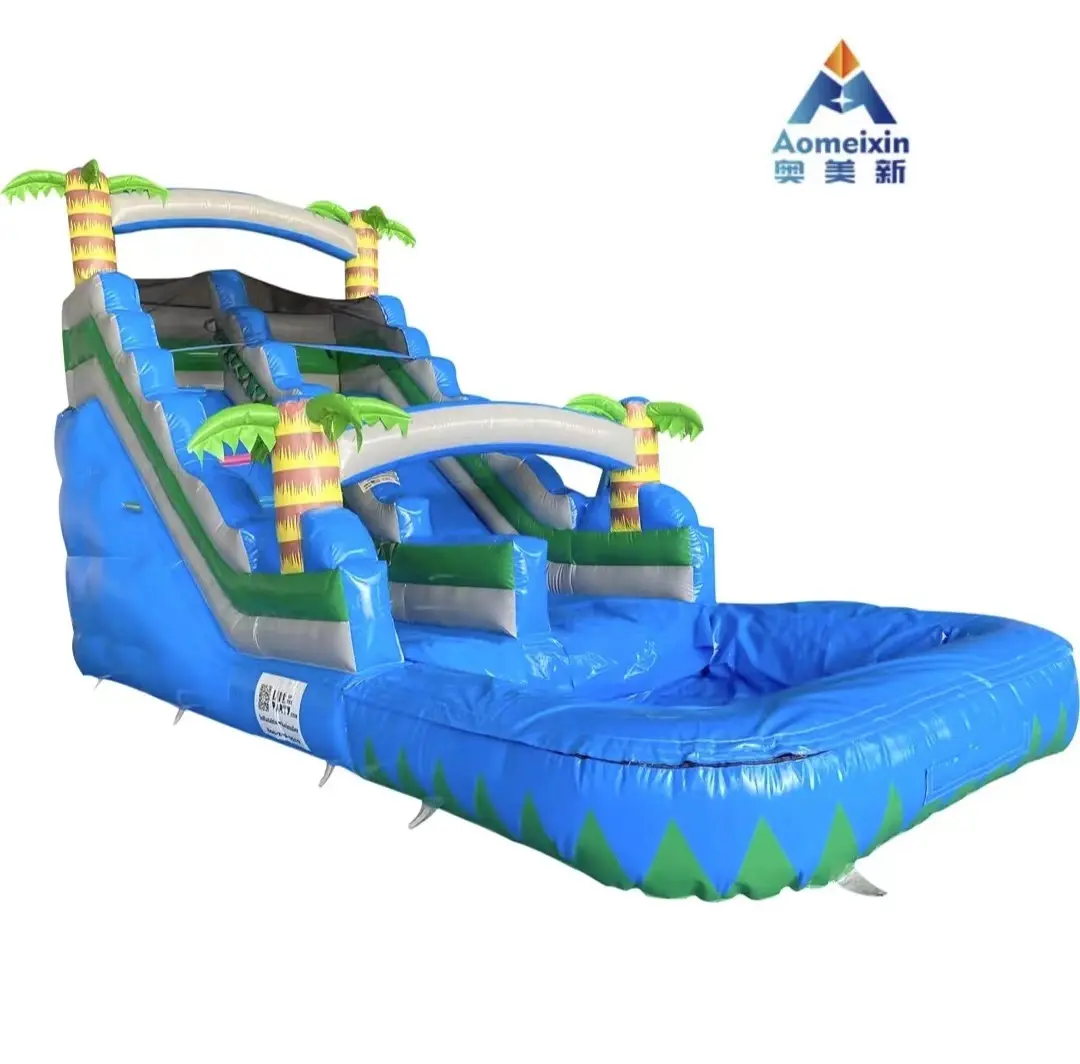 Hot bán PVC thương mại Dual Lane Inflatable Slide tobogan de Agua trên mặt đất Inflatable cao cấp trượt nước