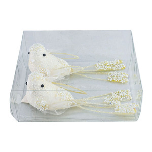 Adorno Navideño de Pájaro Plateado Brillante con Clip, Decoración Navideña, Juego de 2 Pájaros, Decoración para el Hogar para Decoraciones Navideñas - Product Image 5