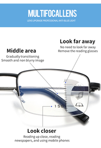 Gafas <span class=keywords><strong>de</strong></span> lectura anti-azules personalizadas <span class=keywords><strong>de</strong></span> fábrica Lgo Business Men, cómodos marcos dorados, lupas <span class=keywords><strong>de</strong></span> moda para leer - Product Image 3