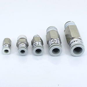AKH SMC Type Quick-Connect Pneumatic Connector Straight-Through External Thread Check <b>Valve</b> <b>Control</b> <b>Valves</b> Product - Product Image 1