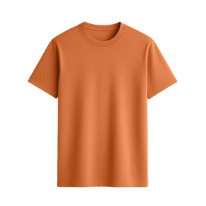T-shirt Homme Col Rond Manches Courtes en Mélange de Coton Noir Épais et Robuste, Offrant une Durabilité Supérieure, Tissu Épais, Séchage Rapide, Uni - Product Image 1