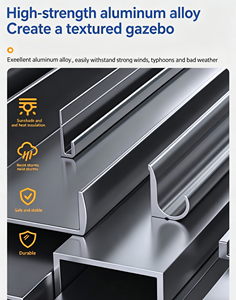Pérgola Bioclimática de Aluminio de Alta Gama <span class=keywords><strong>con</strong></span> Pantalla Enrollable, Gazebo Impermeable <span class=keywords><strong>con</strong></span> Protección UV, Recubrimiento Ecológico en Polvo para Jardín - Product Image 3