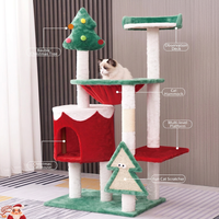 Jouet pour chat : Arbre de Noël personnalisé pour chats, tour de jeu avec griffoir et maisonnette-lit