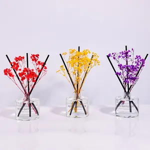 Home Fragrance Diffuser flower private label aromatherapy aroma perfume reed diffuser sets With no liquid