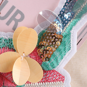 Tùy chỉnh thực hiện con chó lớn mèo bướm cú chim khủng long thiết kế đính cườm thêu sequin động vật lớn các bản vá lỗi - Product Image 4