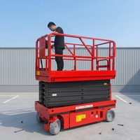Plateforme élévatrice à ciseaux électrique hydraulique autoportante en acier au carbone, capacité 100 kg et hauteur maximale 16 m, modèle JiuXin GTJZ