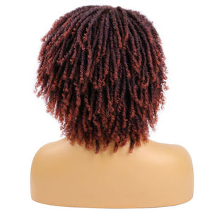 Nouvelle arrivée 12 pouces Crochet tresses <span class=keywords><strong>Dreadlocks</strong></span> pour perruques courtes torsadées pour femmes et hommes noirs Afro Curly synthétique Dreadlock perruque - Product Image 5