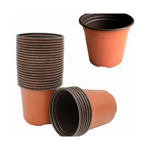 Supplier Horticultural Square Brick Red Plant Plastic Nursery Flower Pot