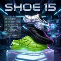 Sabots mules Y2K personnalisés sans dos pour hommes et femmes, en EVA moulé technologique aérodynamique, avec logo OEM sur le talon, style futuriste urbain décontracté