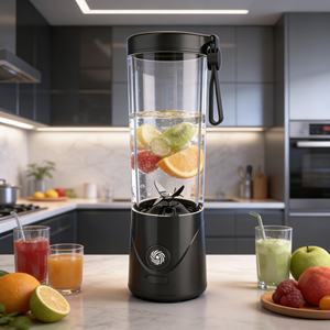 2000mAh Long-Lasting Battery Car Outdoor <b>Blender</b> One-Touch Use 550ml Hands-Free USB Portable BPA Free 6 SUS304 Blades Turbo Mode - Product Image 2