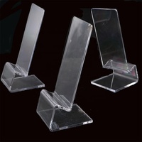Faltbarer, tragbarer, transparenter Handy-Displayständer aus Acryl in Stuhlform, transparenter Desktop-Telefonhalter