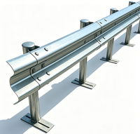 Barandilla de Seguridad para Carreteras de Acero Corrugado Galvanizado de Alta Resistencia, Tipo W, Poste C Q235/Q355, Ligera, No Reflectante, Galvanizada por Inmersión en Caliente