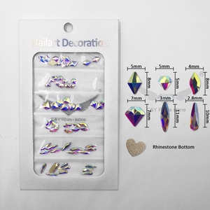 Piedras de Vidrio de Formas Mixtas N7, Colores AB, Cristales para Decoración de Uñas en 3D, Piedras de Cristal Planas - Product Image 3